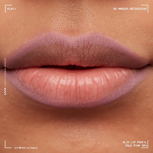 NYX Slim Lip Pencil - Long-Lasting Creamy Lip Liner, Pale Pink