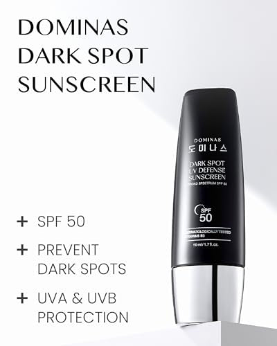 DOMINAS Dark Spot Korean Sunscreen (1.7fl oz) - SPF 50 UV Defense Lightweight Protection, Hydrating Sunblock for Face & Body. No White Cast, Korean Skin Care. Niacinamide, Panthenol.