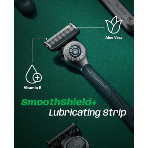 DORCO SLEEK - Six Blade Razor System with Multi-Flex technology Refill Set, Precision Shaving Razor Replacement Cartridge (12 pack)