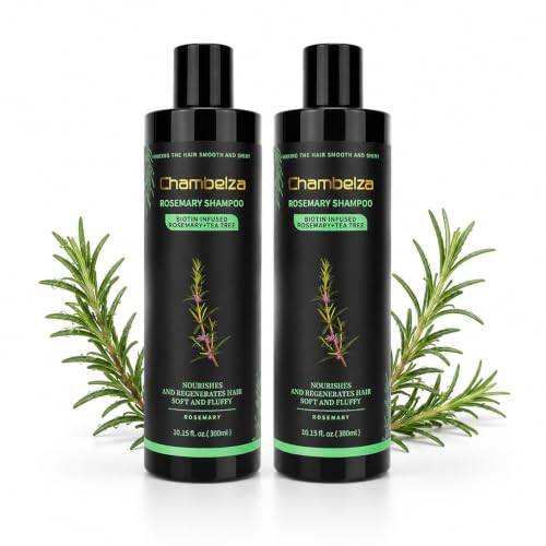 Chambelza Rosemary Biotin Shampoo 2 Pack for Thinning Hair - Men & Women