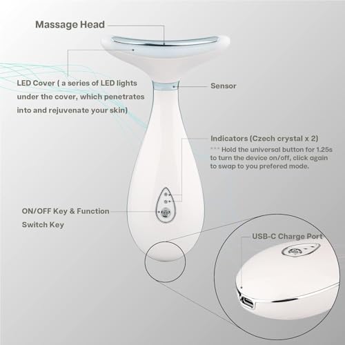 VRAIKO Lily Neck Face Massager with LED & Thermal Vibration