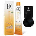 GK HAIR Color Cream Natural Black 1.0 – 100% Grey Coverage