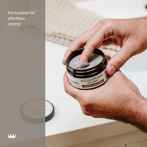 Cremo Men's Hair Clay - Matte Finish Sculpting Paste, 4 oz