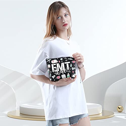 WCGXKO Emergency Medical Technician Gift Paramedic Gift Emt Life Zipper Pouch Makeup Bag (EMT LIFE)