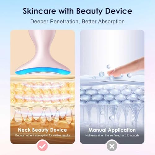 Facial Neck Massager with Heat & Vibration - USB Rechargeable