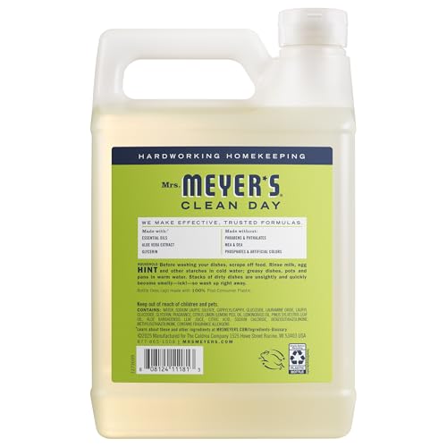 Mrs. Meyer's Lemon Verbena Liquid Dish Soap Refill 48 Fl Oz - Natural, Cruelty-Free