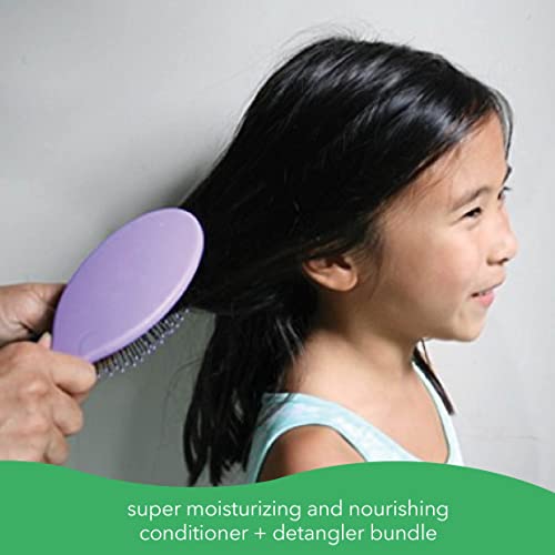 Fresh Monster Kids Hair Detangling Bundle | 8.5 oz Detangler & 6 oz Conditioner | No Toxins | Hypoallergenic | Natural Conditioner | Detangling Spray | Coconut