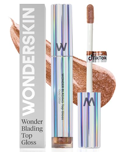 Wonderskin Lip Stain Peel Off Mask with Glitter Lip Gloss, Long-Lasting Waterproof