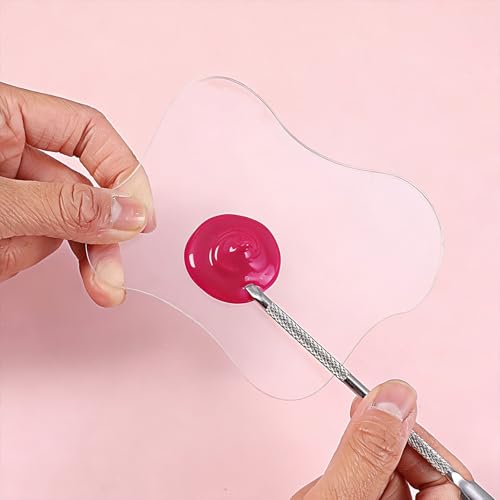 Acrylic Nail Art Palette for Color Mixing - Transparent Makeup Tray