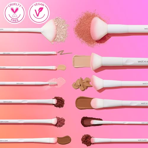 White Powder Brush - Ultra-Plush Synthetic Bristles for Flawless Face Makeup