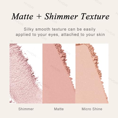 KYDA Nude 12-Color Eyeshadow Palette with Brush – Natural Matte & Shimmer