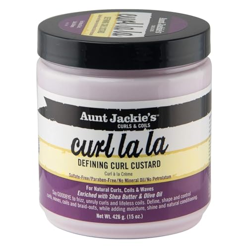Maui Moisture Curl Quench Coconut Oil Hydrating Smoothie 12 oz & Aunt Jackie's Curl La La Lightweight Defining Custard 15 oz