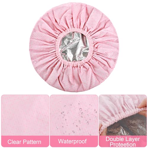 Deep Conditioning Hair Treatment Caps, 2 Pack - Pink Reusable