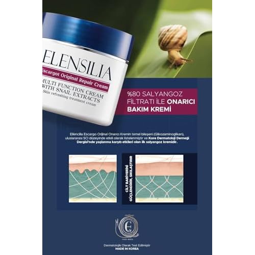 Elensilia Escargot Original Snail Repair Cream, Deep Hydration & Skin Barrier Care, 50 g ? Moisturizing All-in-One Daily Face Cream for Healthy, Supple Skin