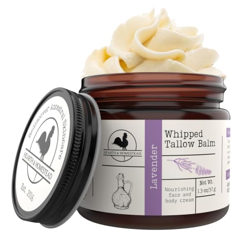 Hearth & Homestead Whipped Beef Tallow for Skin & Face - Lavender 1.3oz