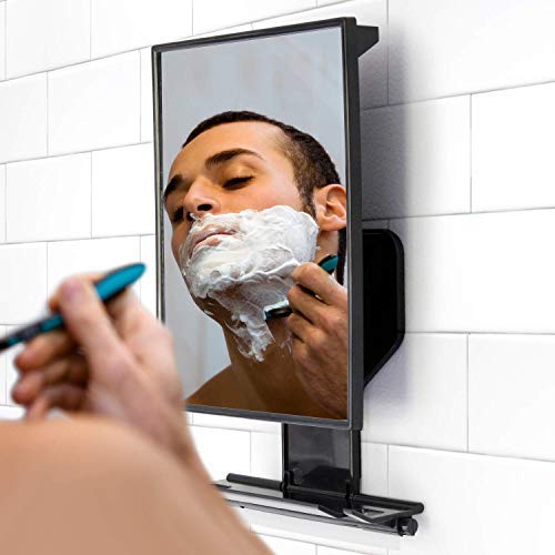 Fogless Shower Mirror with Squeegee - Anti-Fog & Impact-Resistant
