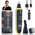 LED Display Eyebrow & Nose Hair Trimmer Clipper for Men Women,2026 Rechargeable 2 in 1 Painless Ear & Facial Hair Trimmer with Powerful Motor and Dual-Edge Blades Easy Cleansing (Black)