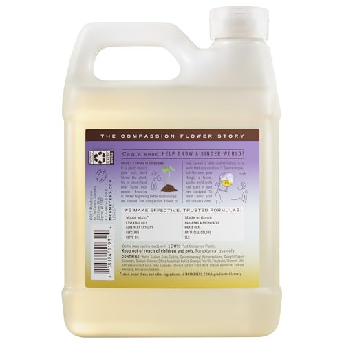 Mrs. Meyer’s Clean Day Hand Soap Refill Compassion Flower 33 Fl Oz - Moisturizing, Garden-Inspired Scent
