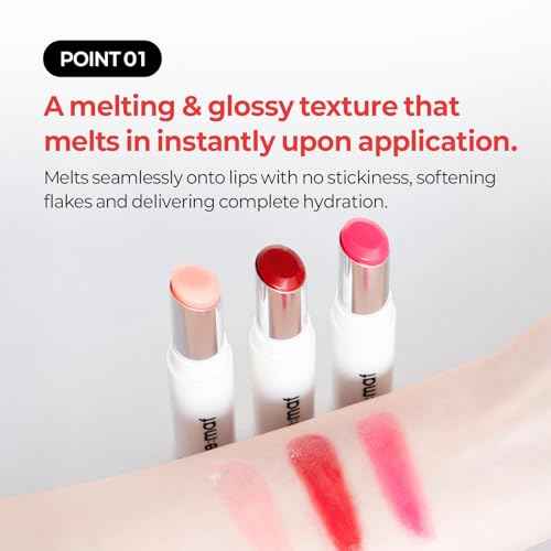 De:maf Demaf Gloss Balm, Moisturizing Hydrating Lip Gloss Balm; Sheer Tint, Buildable Colour, Glossy Shine, Non-Sticky, Long-Wear, Lip Plumper, Clean Beauty for Sensitive Lips (Plump Pink, 0.12 oz)