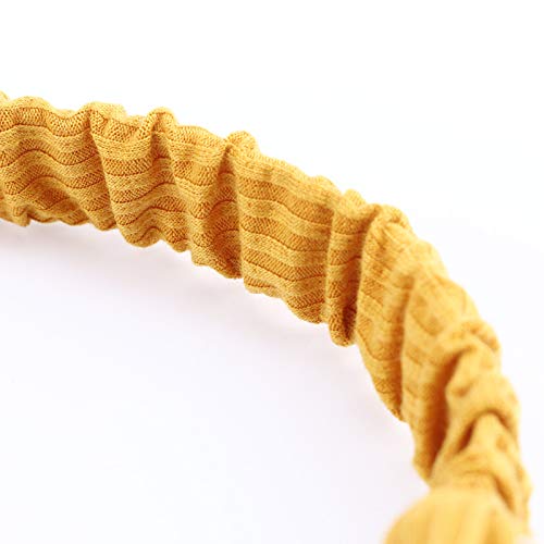 AQOKKA Boho Non-Slip Knotted Headbands for Women - Soft Elastic Hair Band