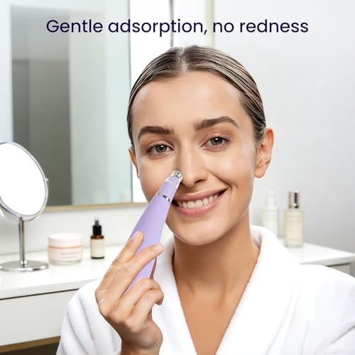 UNOISETION Diamond Microdermabrasion Machine£¬4 Modes Diamond Microdermabrasion Dermabrasion Machine Tool- - 2 Diamond Tips - 3 Heads - Blackhead Blemishes Remover£¨Purple£©