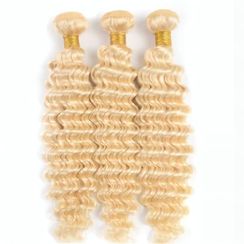 #613 Blonde Deep Wave Human Hair Bundles 12-16 Inch