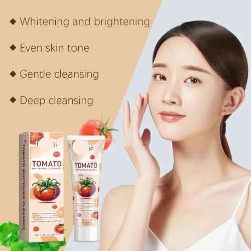Tomato Facial Cleansing Milk - Gentle Deep Cleansing, Oil Control, Pore Refining & Skin Brightening Face Wash For All Skin Types(2PCS)