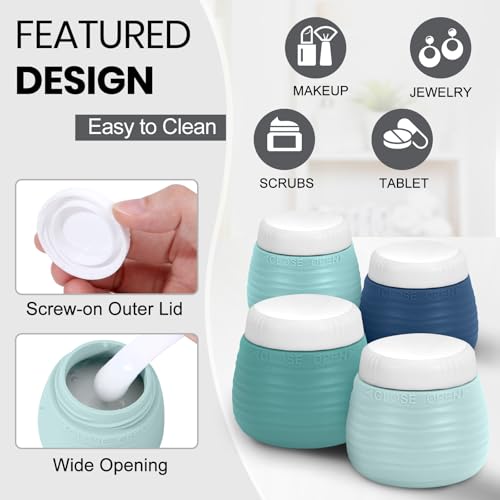 8 Pack TSA Approved Travel Bottles Set - Leak Proof Silicone Containers