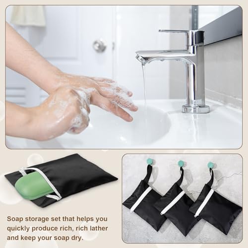 Travel Soap Bag Set 4-Pack Waterproof Leakproof