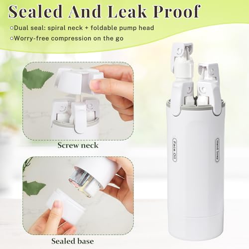 4-Pack 30ML Refillable Travel Bottles Set with Brushes & Funnel