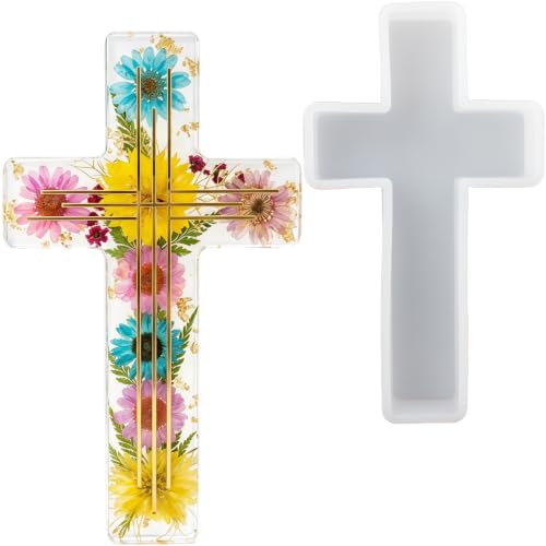 9in Halloween Resin Cross Mold - Deep Cross Silicone for Epoxy Resin
