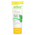 Alba Botanica Sunscreen for Face and Body, Sport Mineral Sunscreen Lotion, Broad Spectrum SPF 45, Water Resistant and Fragrance-Free, 4 fl. oz. Tube (Pack of 4)
