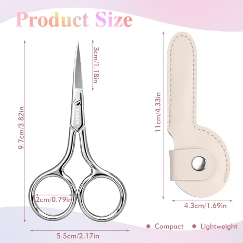 3.8 Inch Stainless Steel Eyebrow Scissors for Men & Women