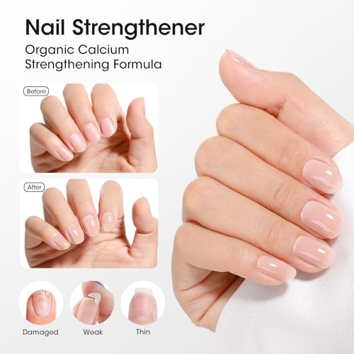 GELLEN 4-in-1 Nail Concealer & Ridge Filler Base Coat - Air Dry Nude Polish