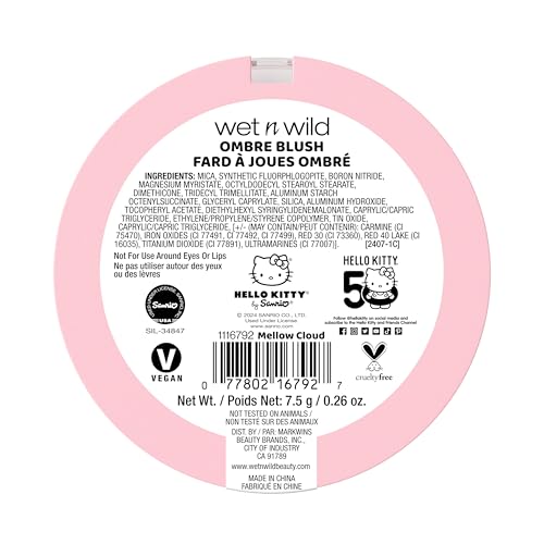 wet n wild Hello Kitty Ombre Blush - Mellow Cloud