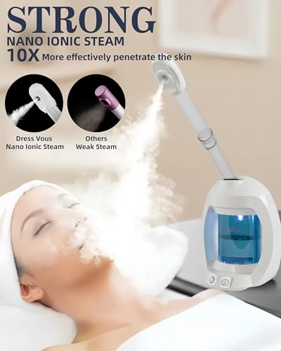 Nano Ionic Facial Steamer with Ozone for Home Spa