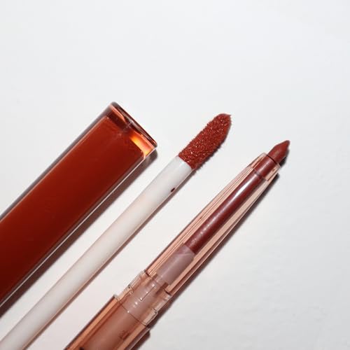 Waterproof Lip Liner & Matte Lip Glaze Set, 2 Pc Nude