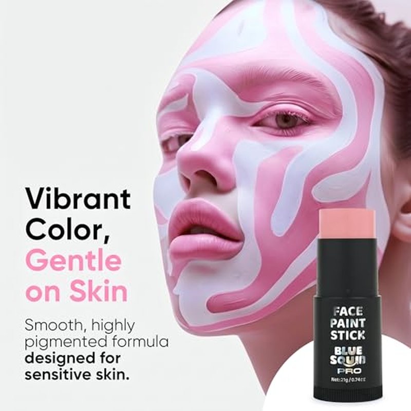 Blue Squid Pastel Pink Face Paint Stick - XL Waterproof Makeup