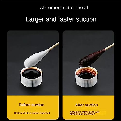 100PCS Medical Grade Long Cotton Swabs – 20cm High Absorbency
