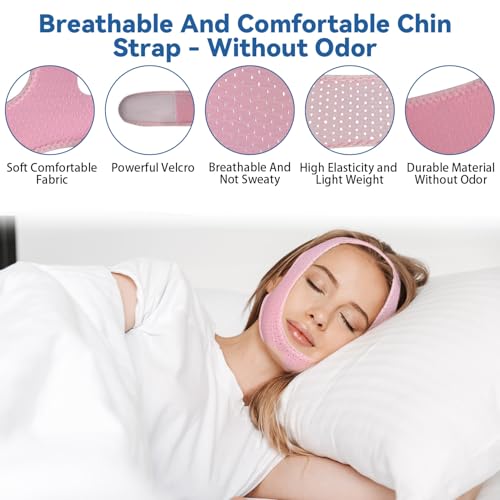 Anti-Snoring Chin Strap for Sleep & CPAP, Adjustable