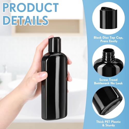 Domensi 24Pc Travel Bottles 6.8oz - Squeeze Containers with Disc Caps
