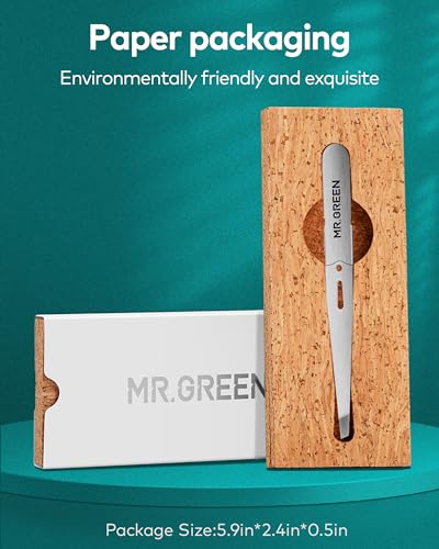 MR.GREEN Professional Slant Tip Tweezers for Eyebrows