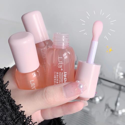 Hydrating Lip Gloss Oil Set - 3pc Clear & Tinted