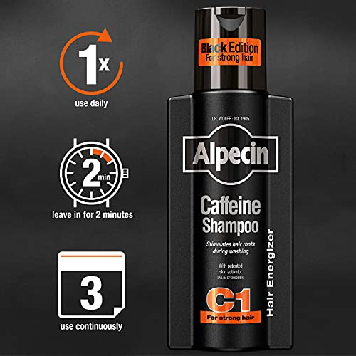 Alpecin Caffeine Shampoo C1 Black Edition - 8.45 oz