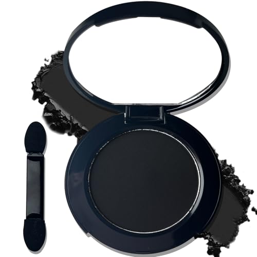 Black Matte Eyeshadow with Mirror & Brush - Long Wear