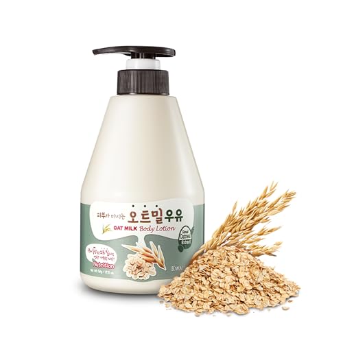 WELCOS Kwailnara Oat Milk Body Lotion & Body Wash Set ? Moisturizing & Revitalizing Korean Skincare Bundle with Oat Extract, 560g / 19.75oz Each