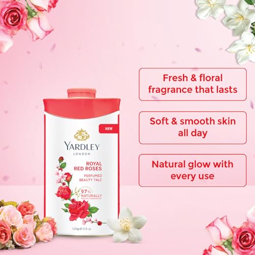 Yardley Red Rose Perfumed Talc 250 g