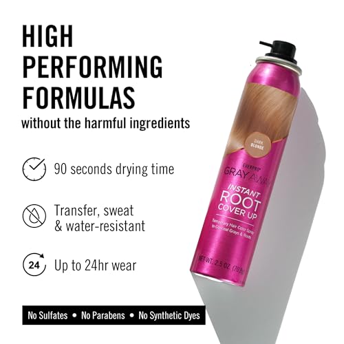 Everpro Gray Away Instant Root Cover Up Spray Dark Blonde 2.5 oz - Precise, Long-Lasting Gray Hair Concealer