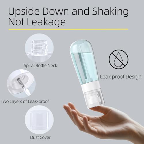 Mini Spray Bottles 2oz Set - Refillable Leak-Proof Water & Cosmetic Sprays - Multiple Colors