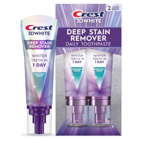 Crest 3D White Deep Stain Remover Fluoride Toothpaste - 3.1 oz, 2 Pack